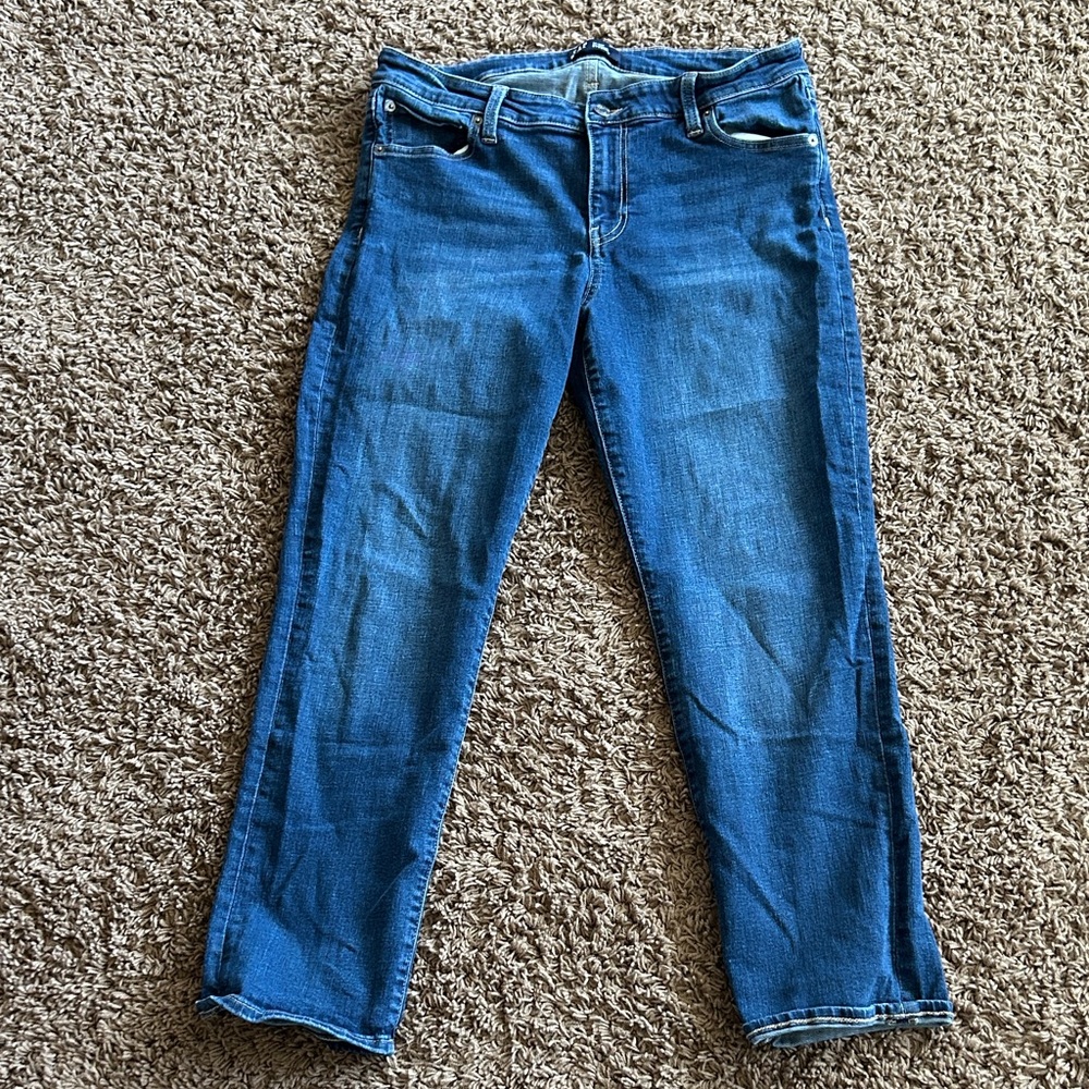 GAP Women's Straight Leg Jeans in Dark Blue Wash